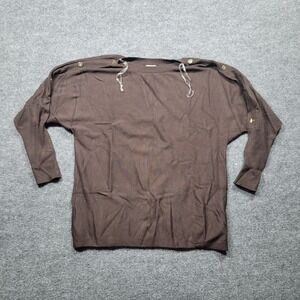 Anne Klein Sweater Womens Large Brown Knit‎ Long Sleeve Casual Round Neck Top